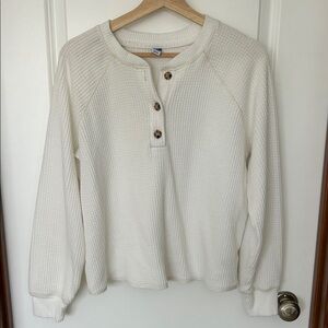 Old Navy waffle Henley, M